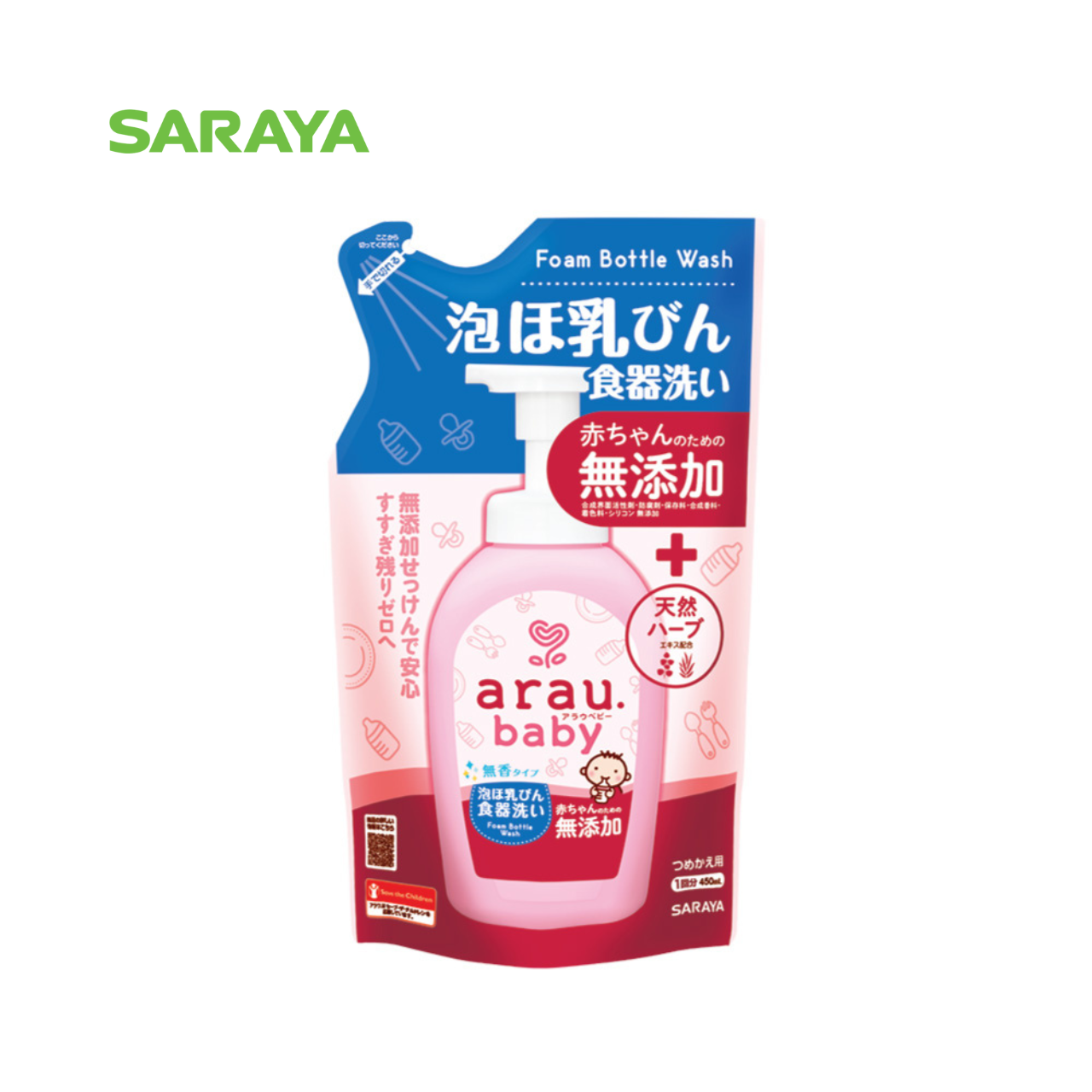 arau.baby Foam Bottle Wash (Refill) 450 ml. ราคา 225 บาท*ส่งฟรี
