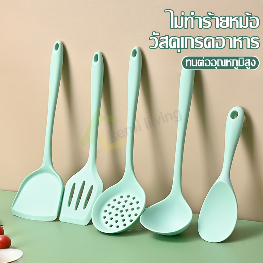 High quality silicone spatula, silicone spatula, Rice Ladle, colander, cooking tools, silicone ladle, spatula, stir fry with rice ราคา 50 บาท*ส่งฟรี