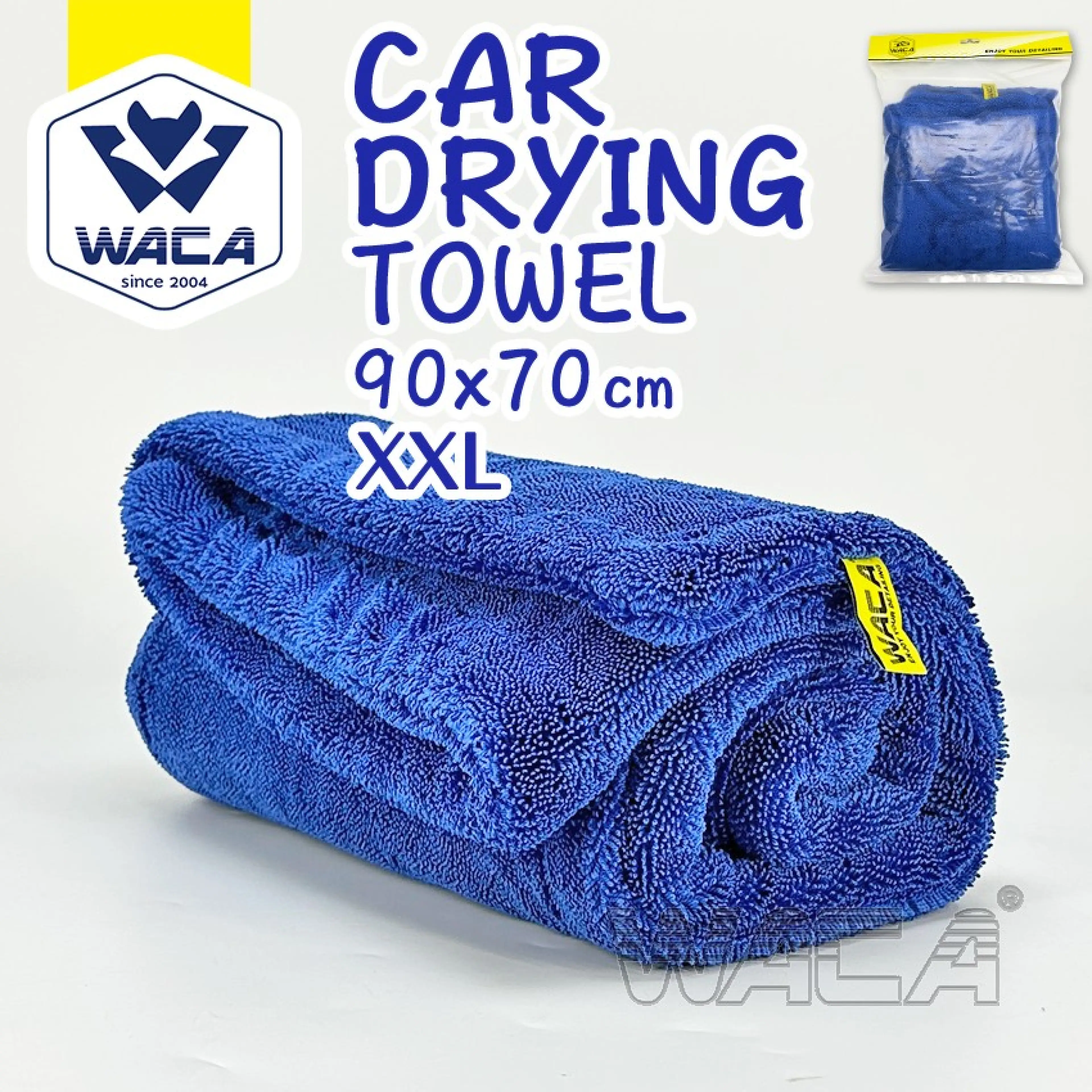 WACA Water-Absorbing Cloth, Car Drying Towel 90X70Cm, Can Absorb Water on 2 Sides, Water-Absorbing Cloth, Car Washing, Absorbs Water Well, Car Cleaning Cloth, Microfiber Cloth (1 Piece) Wt9 Fsa