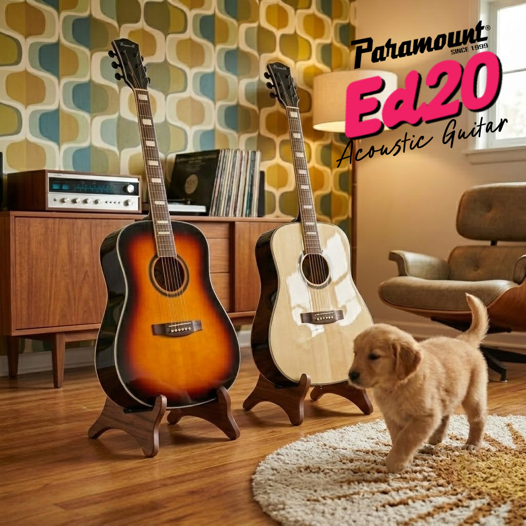 Paramount Ed20 Dreadnought 41-Inch Acoustic Guitar, Glossy Finish. ⭐ Recommended ⭐ ราคา 3,169 บาท*ส่งฟรี