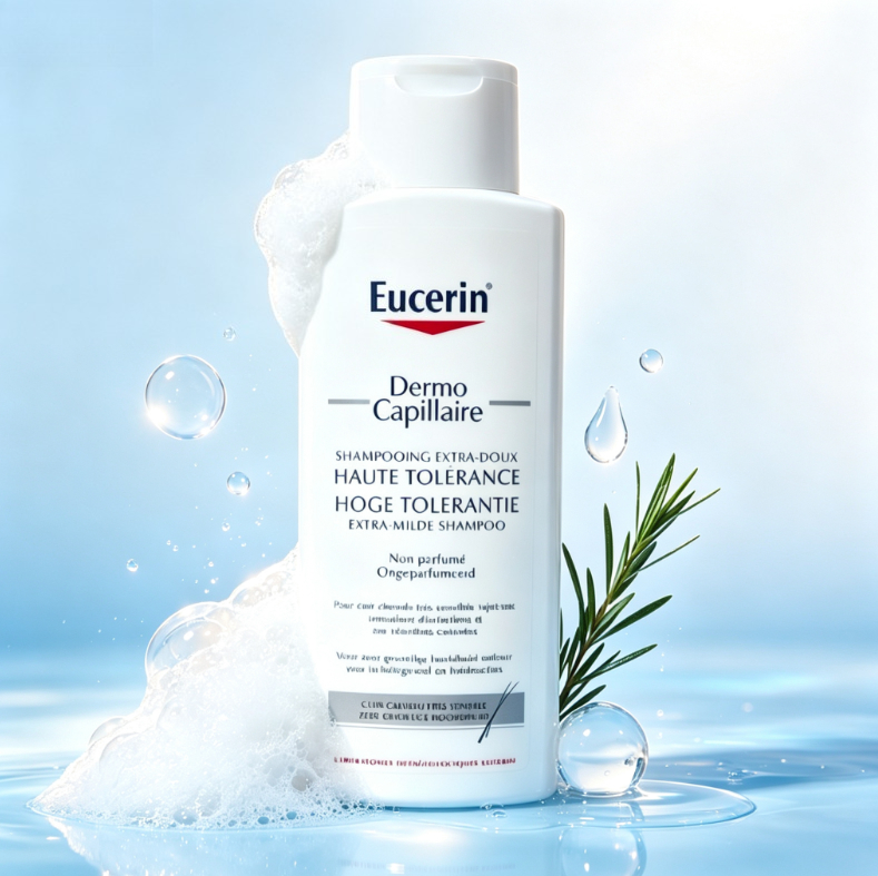 Eucerin Dermo Capillaire Shampoo 200ml | Removes Grease Stains on Sensitive Scalp. Reduces Itching, Redness, and Burning. Soothes, Safe, No Perfume, Dyes, Parabens, and Doesn'T Dry Out When Used. ราคา 389 บาท*ส่งฟรี