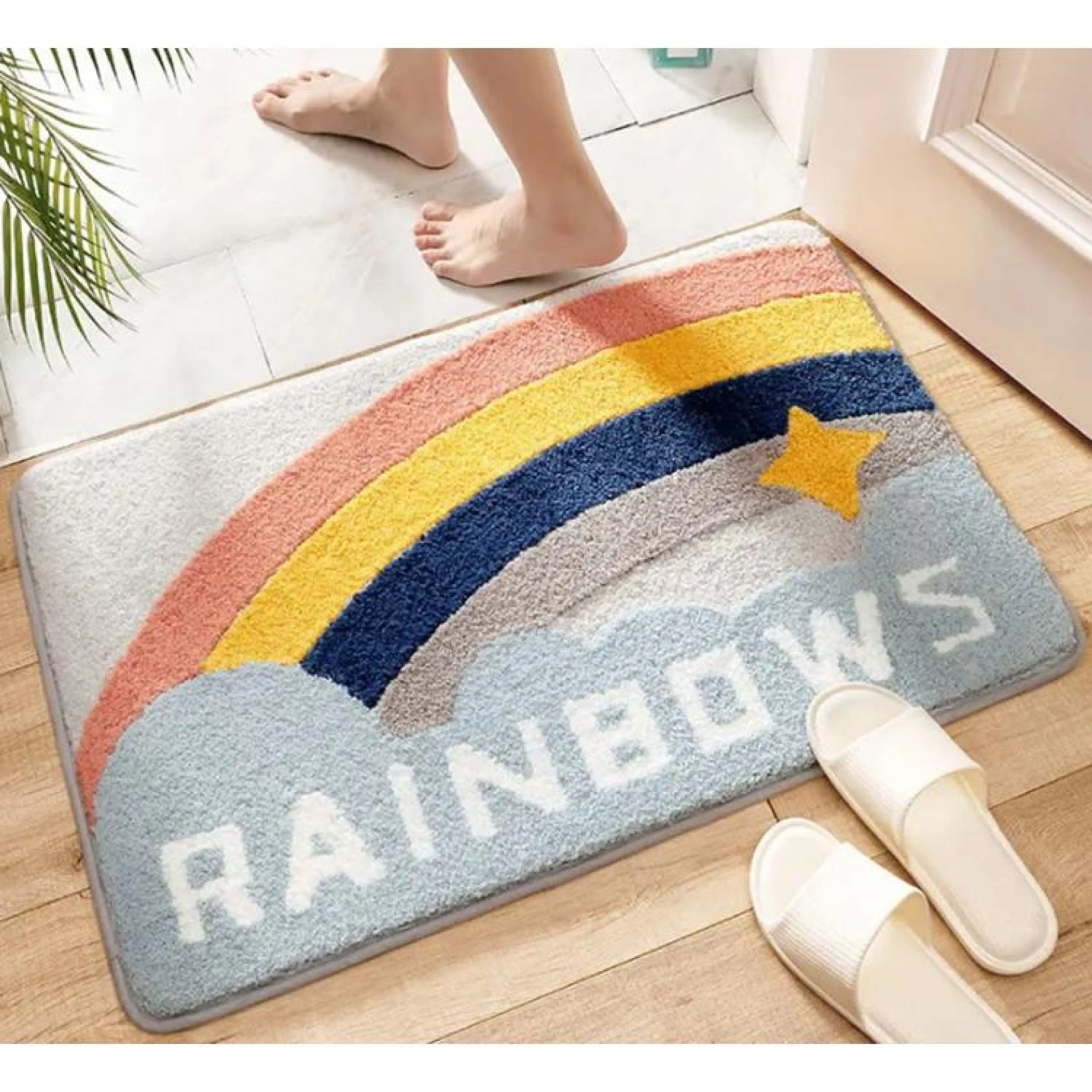 Yifeng Doormat, Soft and Fluffy Carpet, Has Anti-Slip Rubber 1699