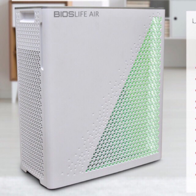 เครื่องฟอกอากาศ Bios Life Air กรองฝุ่นละอองขนาดเล็กระดับ 0.01 ไมครอน มีไส้กรองกับแผ่นกรองพร้อมใช้งาน รับประกันศูนย์ไทย 3 ปี