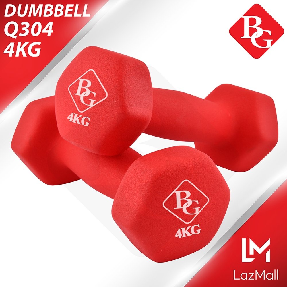 B&G Dumbbell ดัมเบลยาง แพ็คคู่ 4 Kg  2pcs รุ่น Q304