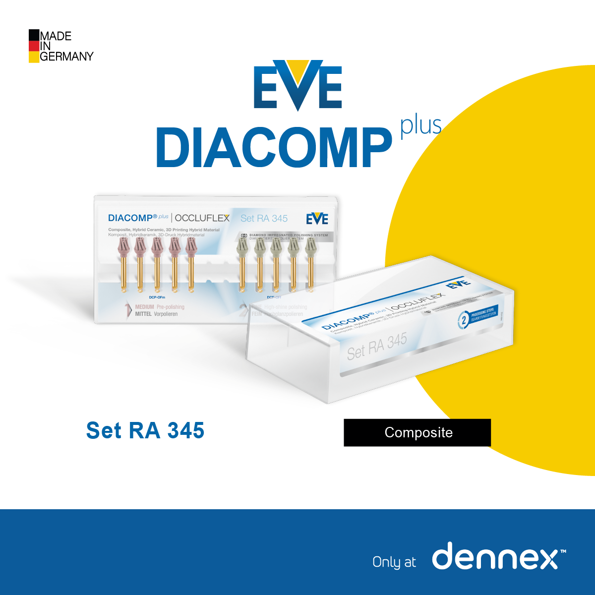 ชุดหัวขัด EVE " DIACOMP PLUS OCCLUFLEX " Set RA 345 ราคา 4,579 บาท*ส่งฟรี