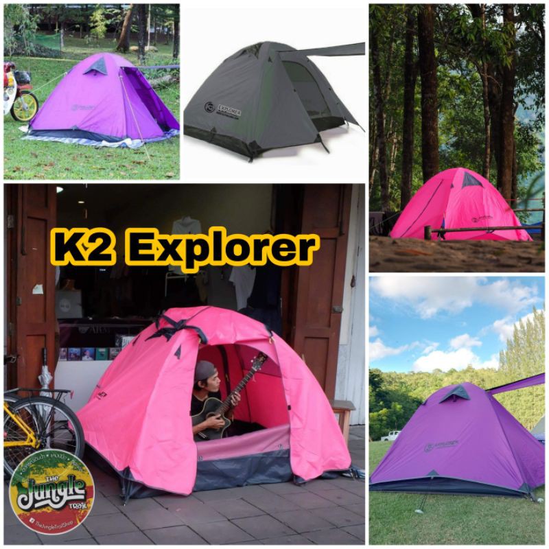 เต็นท์นอน คุณภาพดี K2 Explorer (2คน) รับประกันตลอดอายุการใช้งาน ตั้งแค้มป์รับลมหนาว, Pyntidea