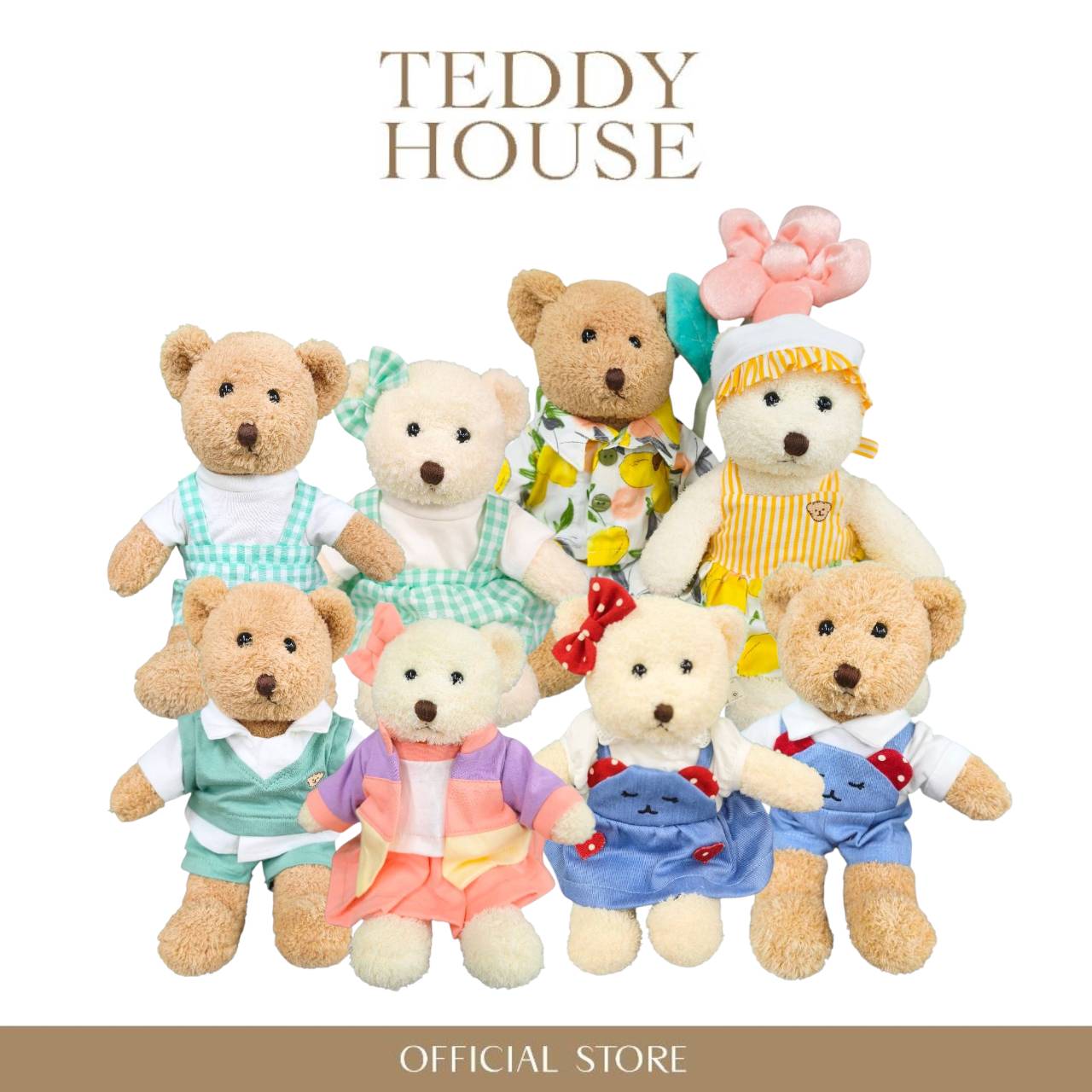 Teddy Special Edition 10 Inches, Little Bear Pp, Brown and White, with a Set at a Special Price. a Very Special Collection for Bear Lovers. the Cutest Little Bear in the Forest Is Very Cute from Teddy House. ราคา 550 บาท*ส่งฟรี