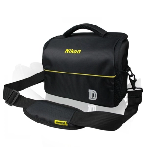 สินค้า QIAOYUE แบบพกพา กระเป๋ากล้อง DSLR กระเป๋าใส่กล้อง กล้องเก็บกล้อ งดิจิตอลกระเป๋าเก็บไนล่อนกันน้ําสําหรับ SLR bag For Canon Sony Nikon Fuji กับสายคล้องคอ