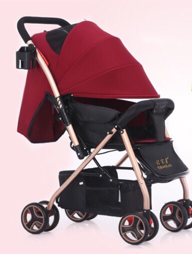รถเข็นเด็ก Baby Stroller เข็นหน้า-หลังได้ ปรับได้ 3 ระดับ EXCEED รุ่น-808Q ( BST003 ) มี 2 สี แดง/กากี