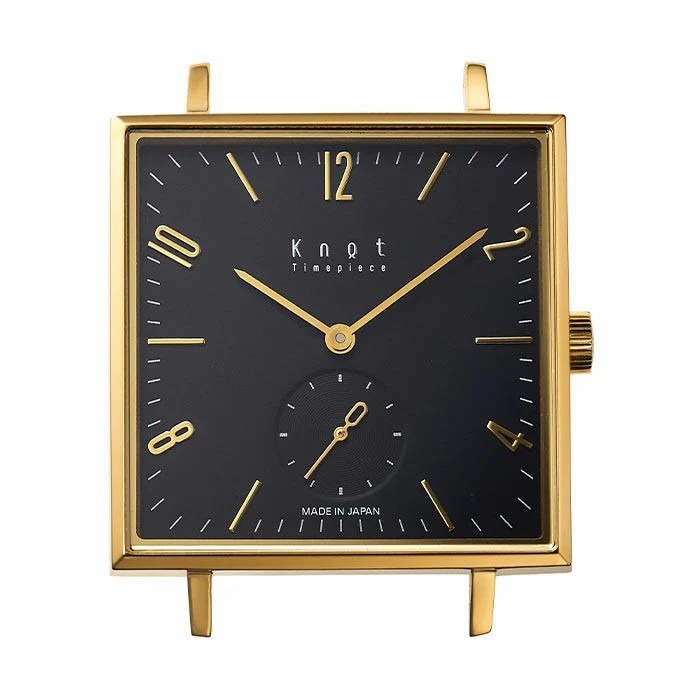 KNOT | นาฬิกาข้อมือ Square Small Second ของแท้ (ผลิตในประเทศญี่ปุ่น ) Made in Japan รุ่น SQ-32YGBK ราคา 6,450 บาท*ส่งฟรี