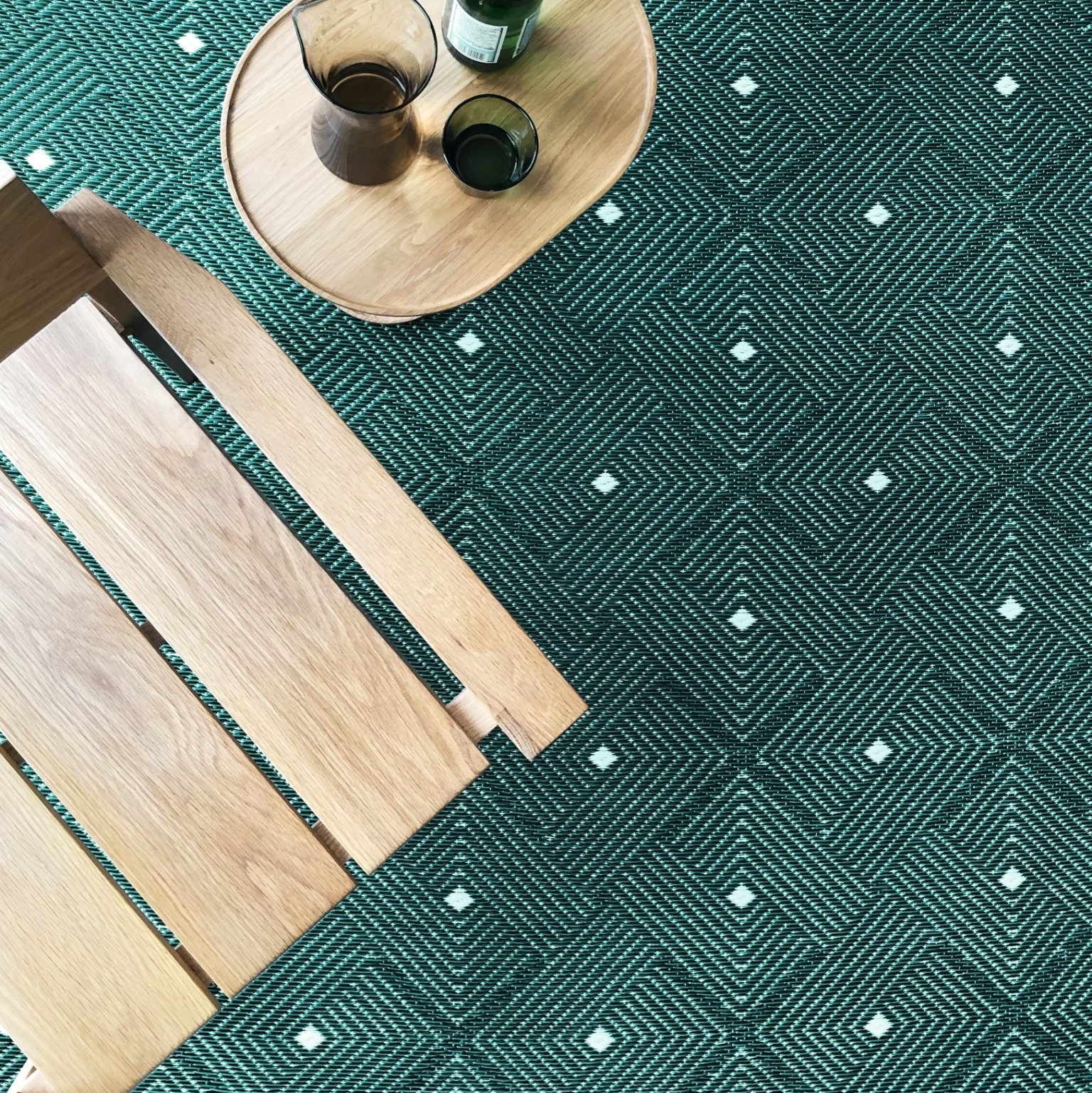 Pdm Multi-Purpose Mat, Decorative Mat, Carpet Substitute, Home Decoration Mat, Ease Pattern (Emerald Green) Size S 90X200 cm ราคา 1,500 บาท*ส่งฟรี