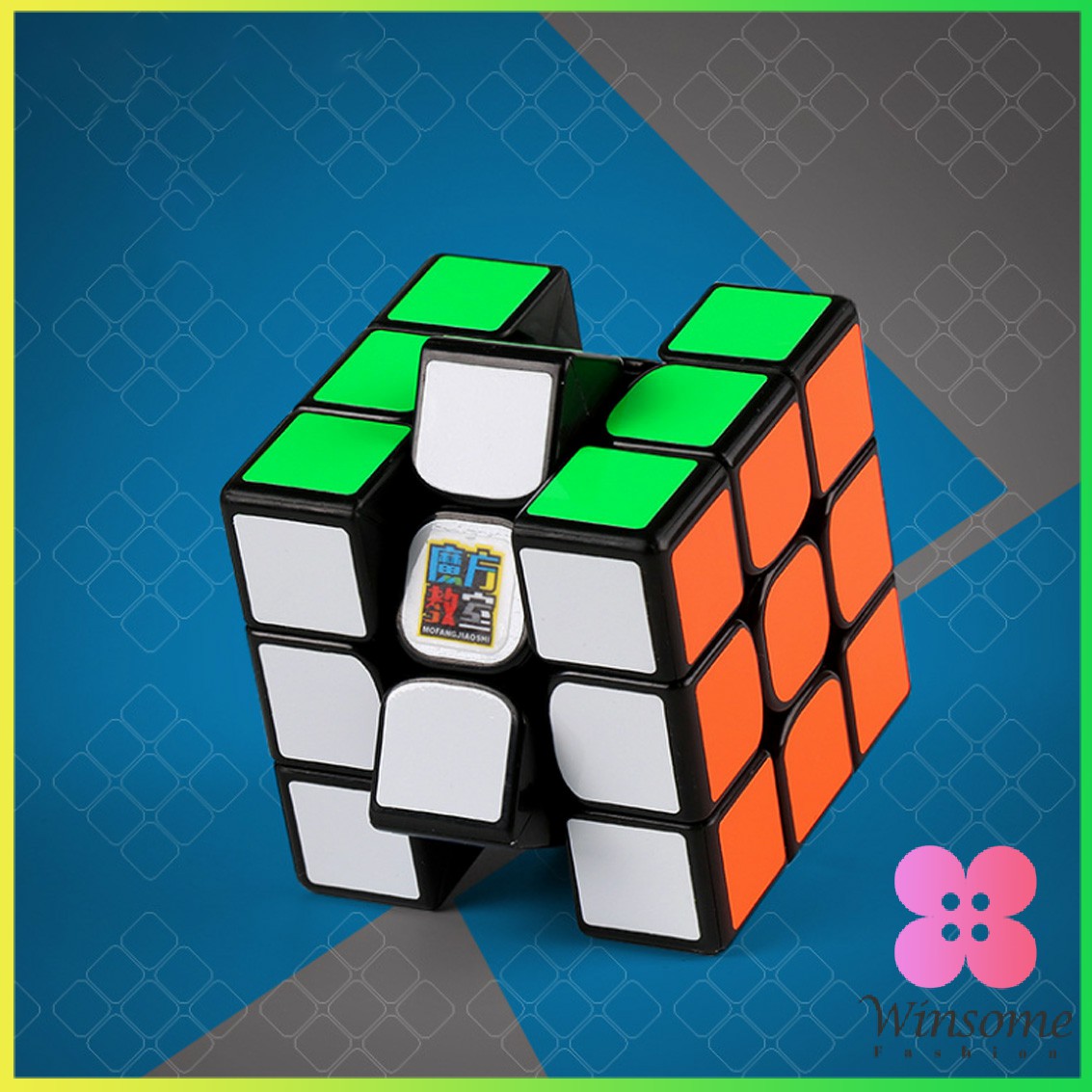 คำอธิบายเพิ่มเติมเกี่ยวกับ Winsome รูบิค 3x3x3 เล่นง่าย ดีไซน์สวย ความเร็วระดับมืออาชีพ รูบิค ลูกบาศก์ ของเล่นลับสมอง Twist P Rubik's Cube & MF3RS Racing Cube