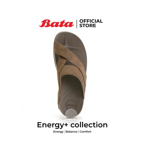 *Best Seller* Bata Energy+ รองเท้าเพื่อสุขภาพ รองเท้าแตะลำลอง รองเท้าใส่สบาย รองเท้าแฟชั่น รองเท้าฮิต สำหรับผู้ชาย สีน้ำตาล 8716641 size 6-11