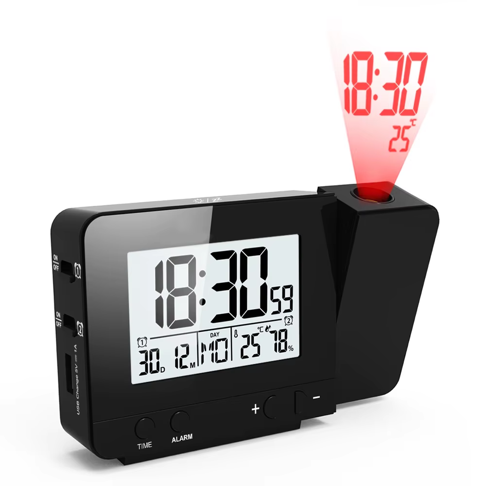 🌈 Prepare for Delivery 🚀 Fanju Alarm Clock Digital Date Snooze Backlight Function Wall Projector Clock Led Desk Clock with Time Projection Projection Alarm Clock ราคา 545 บาท*ส่งฟรี