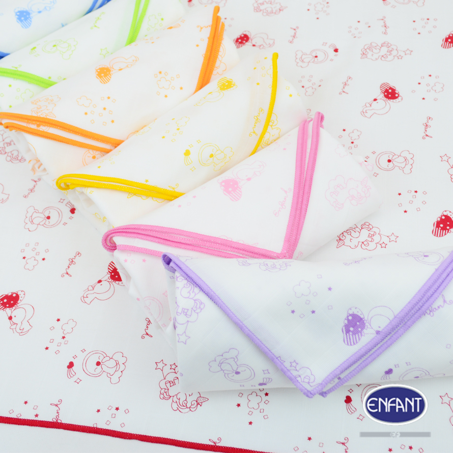 ผ้าอ้อมสาลู Enfant แพ็ค 7 ผืน Cotton 100% ขนาด 27*27 นิ้ว ราคา 724 บาท*ส่งฟรี