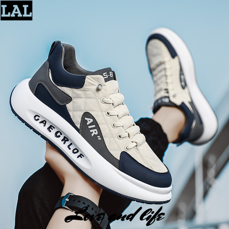 LAL Men's Shoes New Fly Woven Air Cushion Casual Sports Shoes Men's Trend Running Shoes ราคา 340 บาท*ส่งฟรี