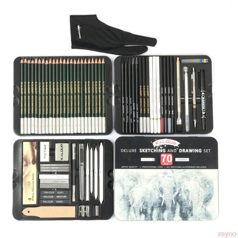 ชุดดินสอวาดรูป รวม 50ชิ้น Sketch Pencil Set Sketching Pencil Set 50pcs Drawing Pencil Kit Charcoal Pen Sketch Set