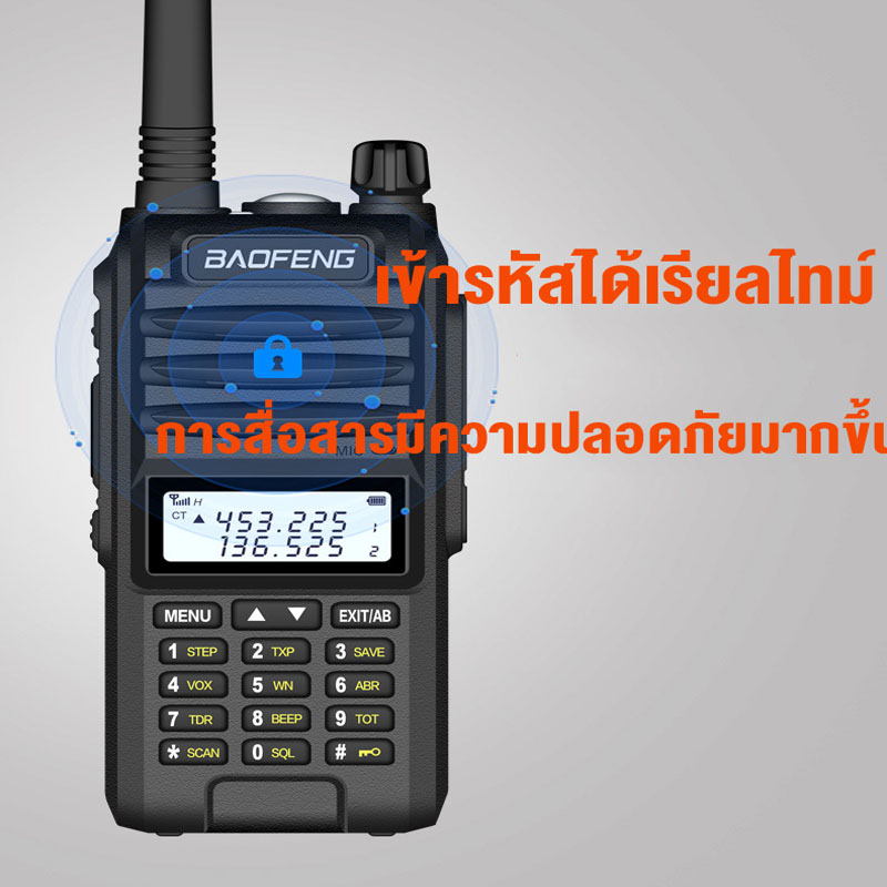 มุมมองเพิ่มเติมเกี่ยวกับ Baofeng BF A58S วิทยุสื่อสาร245 Walkie talkie ได้ถูกหมาย ขอบเขตชสถานี สามช่อง136-174MHz&220-360MH&400-480MHz Walkie Talkie4800mah VHF UHF Dual Band 8W Haeld Portable Radio8kmวิทยุอุปกรบชุดไม่อใบ