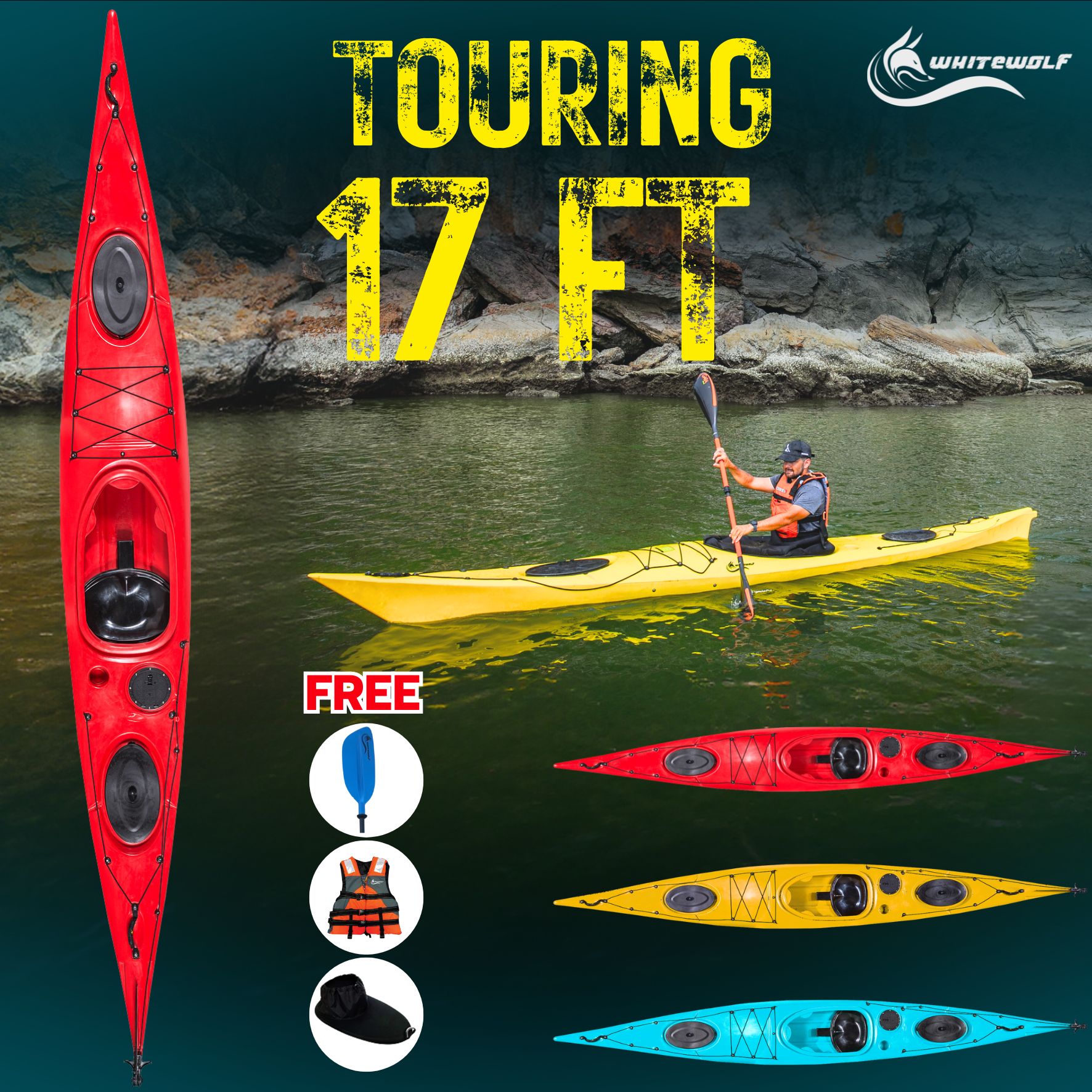 เรือคายัคทัวร์ริ่ง 17 ฟุต 1ที่นั่ง ราคา 29,785 บาท*ส่งฟรี