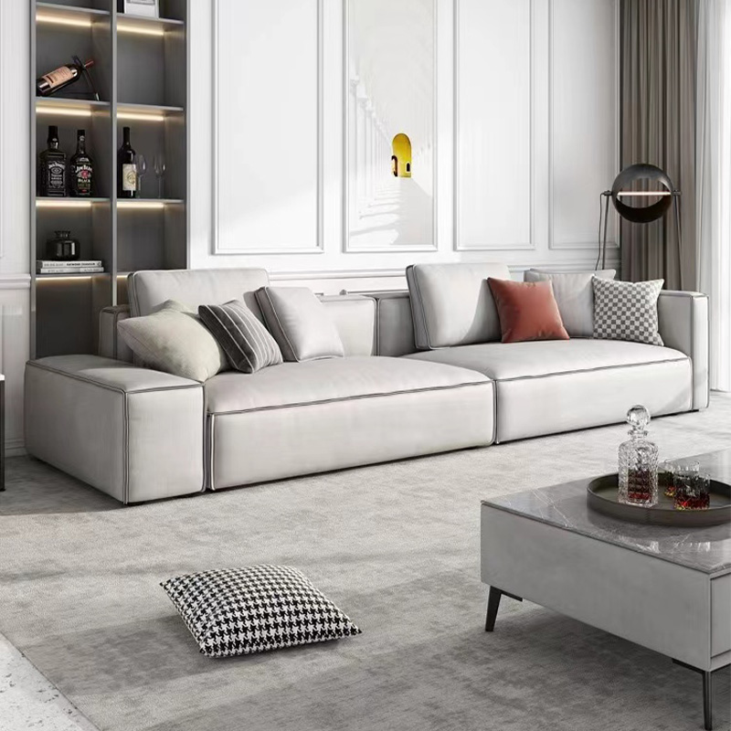 GAZZSI fabric sofa technology cloth luxury modern style modular sofa set for living room Tofu design RJC1143 ราคา 46,899 บาท*ส่งฟรี