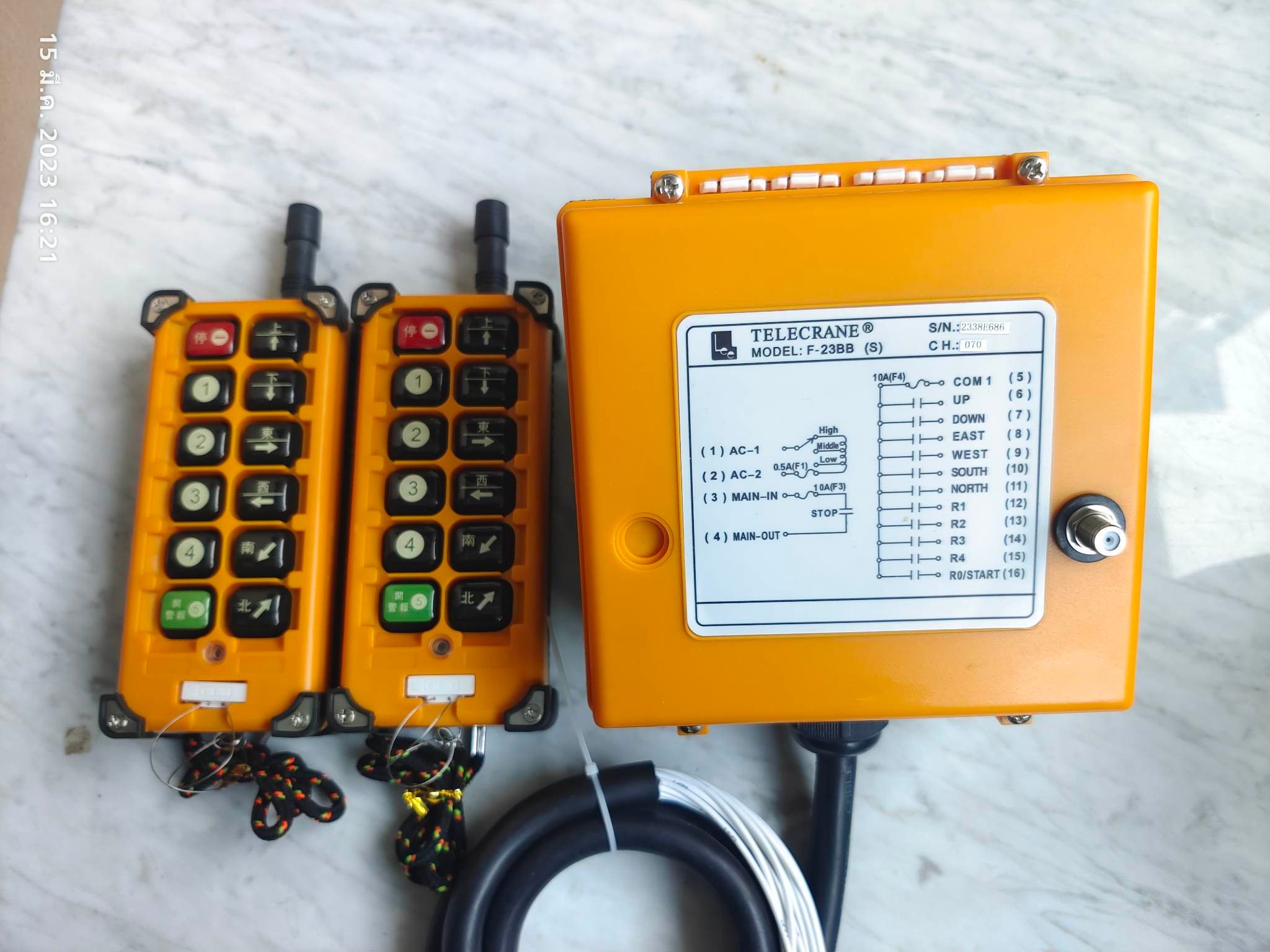 Industrial wireless remote F23-BB(S) 10 ปุ่ม 1 สปีด สต๊อคไทย พร้อมส่ง ราคา 2,790 บาท*ส่งฟรี