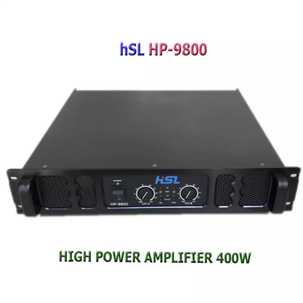 Kingwa Professional poweramplifier เพาเวอร์แอมป์ 400W RMS เครื่องขยายเสียง รุ่น HP-9800 B KING