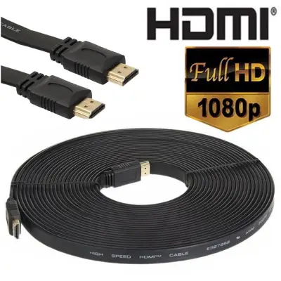 1.5m 3m 5m 10m 15m 20m Flat HDMI Cable Adapter High Speed V1.4 HDMI to HDMI Lead (6)