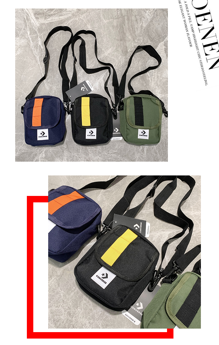 รายละเอียดเพิ่มเติมเกี่ยวกับ [ Converse  ] New CONVERSE กระเป๋าสะพายข้างหนัง รุ่น DIVERTING MINI BAG 252 (3สี)