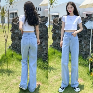 ภาพหน้าปกสินค้าJeans กางเกงยีนส์ ผญ2022retro net red high waist large pocket wide leg straight pants tideกางเกงยีนส์  ผู้หญิงใหม่กางเกงย้อนยุคตาข่ายสีแดงเอวสูงกระเป๋าขนาดใหญ่ขากว้างก ที่เกี่ยวข้อง