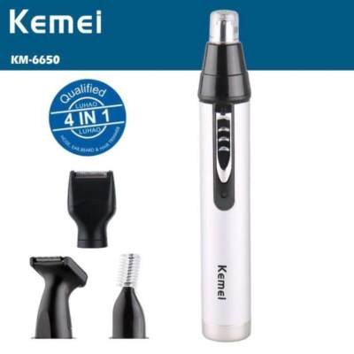 เครื่องตัดขนจมูก เครา แต่งปลายผม แต่งคิ้ว 4 in 1 Kemei KM-6650