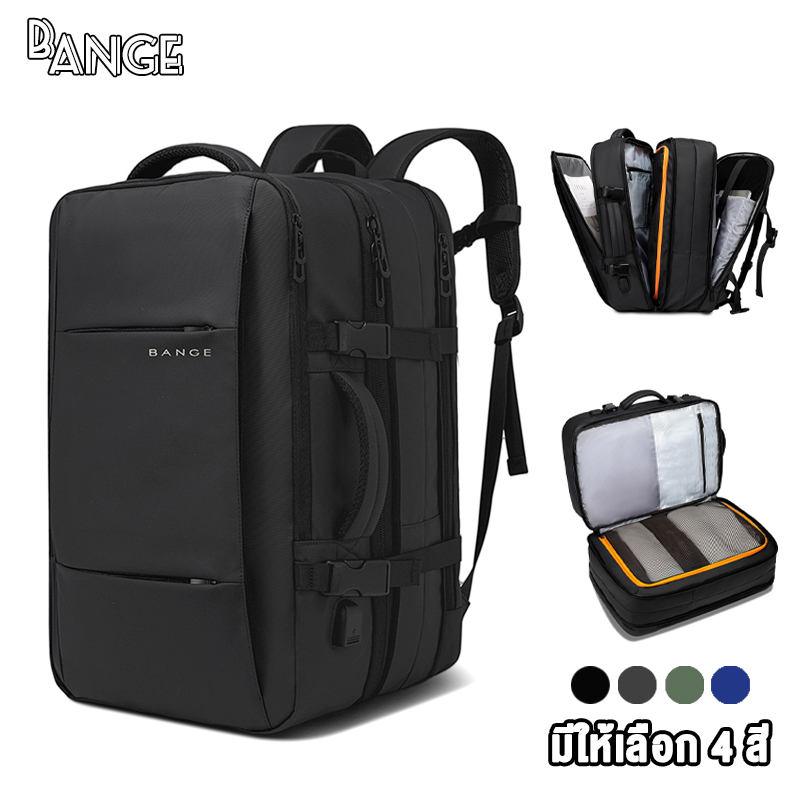 BANGE กระเป๋าเป้ ความจุเยอะ เหมาะสำหรับLaptopขนาด17.3นิ้ว พร้อมช่องเสียบUSB มีช่องแบ่งหลายช่อง กระเป๋าเป้สำหรับผู้ชาย กันน้ำ กันขโมยได้ ราคา 1,255 บาท*ส่งฟรี