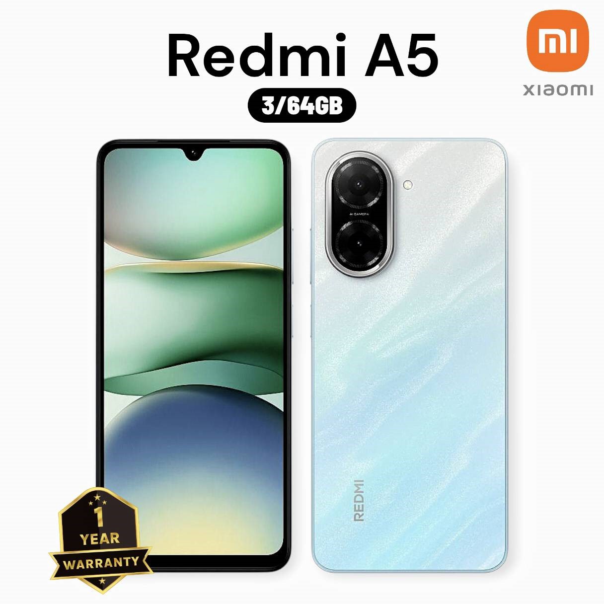 Smartphone Redmi A5 (3/64) Genuine Product with 1 Year Warranty from the Center by Phone Meuteu ราคา 2,599 บาท*ส่งฟรี