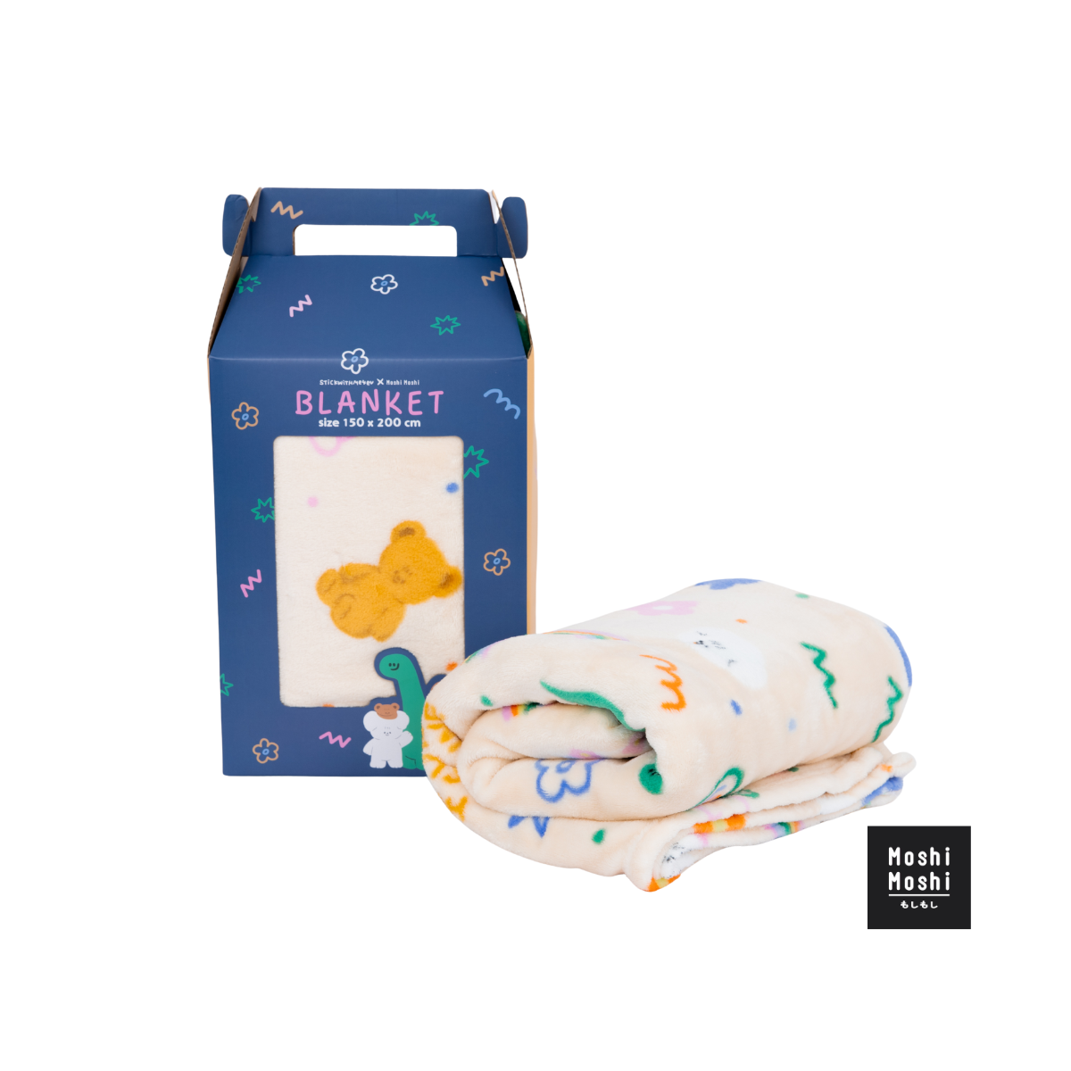 Moshi Moshi ผ้าห่มโมชิโมชิ ลาย Stickwithme4ev รุ่น 8100019312-20330 ราคา 199 บาท*ส่งฟรี