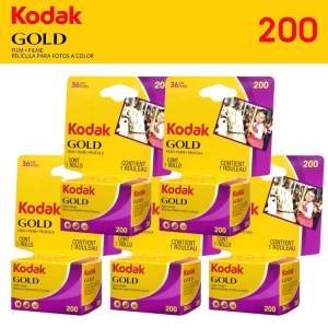 สินค้า ฟิล์มสี Kodak GOLD 200 Color Negative Film แพ็ค5ม้วน (35mm Roll Film, 36 Exposures)