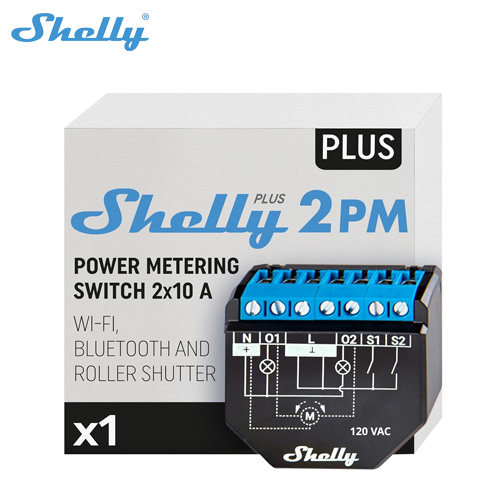 Shelly Plus 2PM Smart Home WiFi Relay 2 Channel With Power Metering Roller Control Monitoring Percentage Roller Shutters Blind ราคา 1,247 บาท*ส่งฟรี
