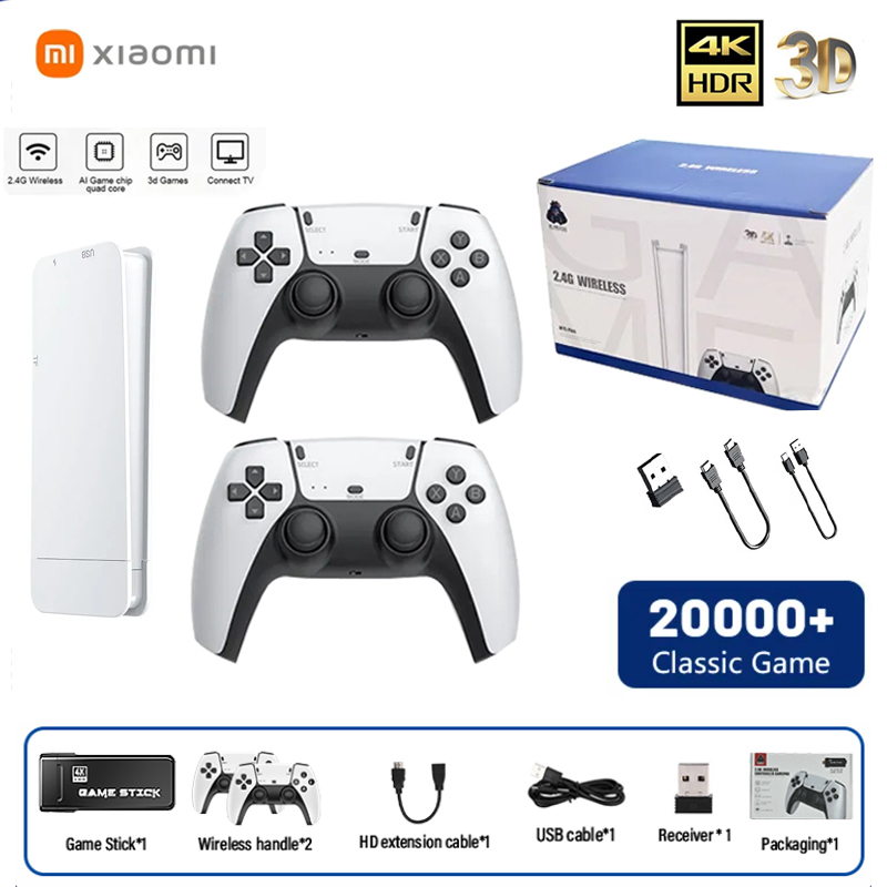 MAGCH 3D New game stick Video Game Console+Android TV Stick 2 in 1 PSP Game Console 4K HD 20000+ Retro Classic Games Tv Box Console Arcade Playstation PSP Super Mario Video Game Console COD ราคา 499 บาท*ส่งฟรี