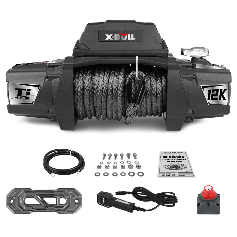 Electric Winch X-Bull Electric Winch Titanium 12000 Lbs (5,448 kg) 12V Electric Winch, Rope Length 26 Meters, 1 Year Warranty. ราคา 37,990 บาท*ส่งฟรี