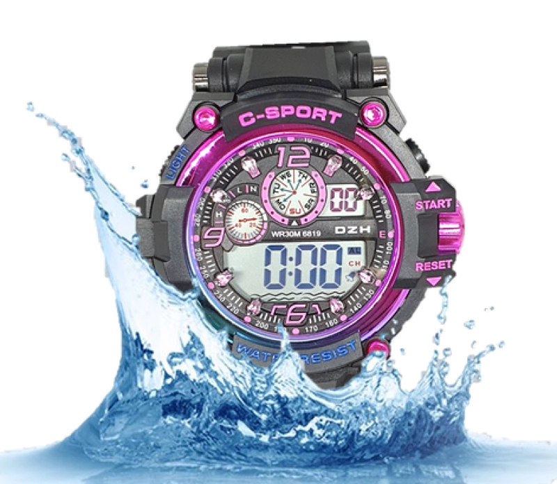 ภาพหน้าปกสินค้า(DZHของแท้) นาฬิกาผู้ชาย นาฬิกากีฬา Sport watch นาฬิกาข้อมือ C-SPORT นาฬิกากันน้ำ100% ทรง สปอร์ท สีรุ่งไล่สี RC778-3