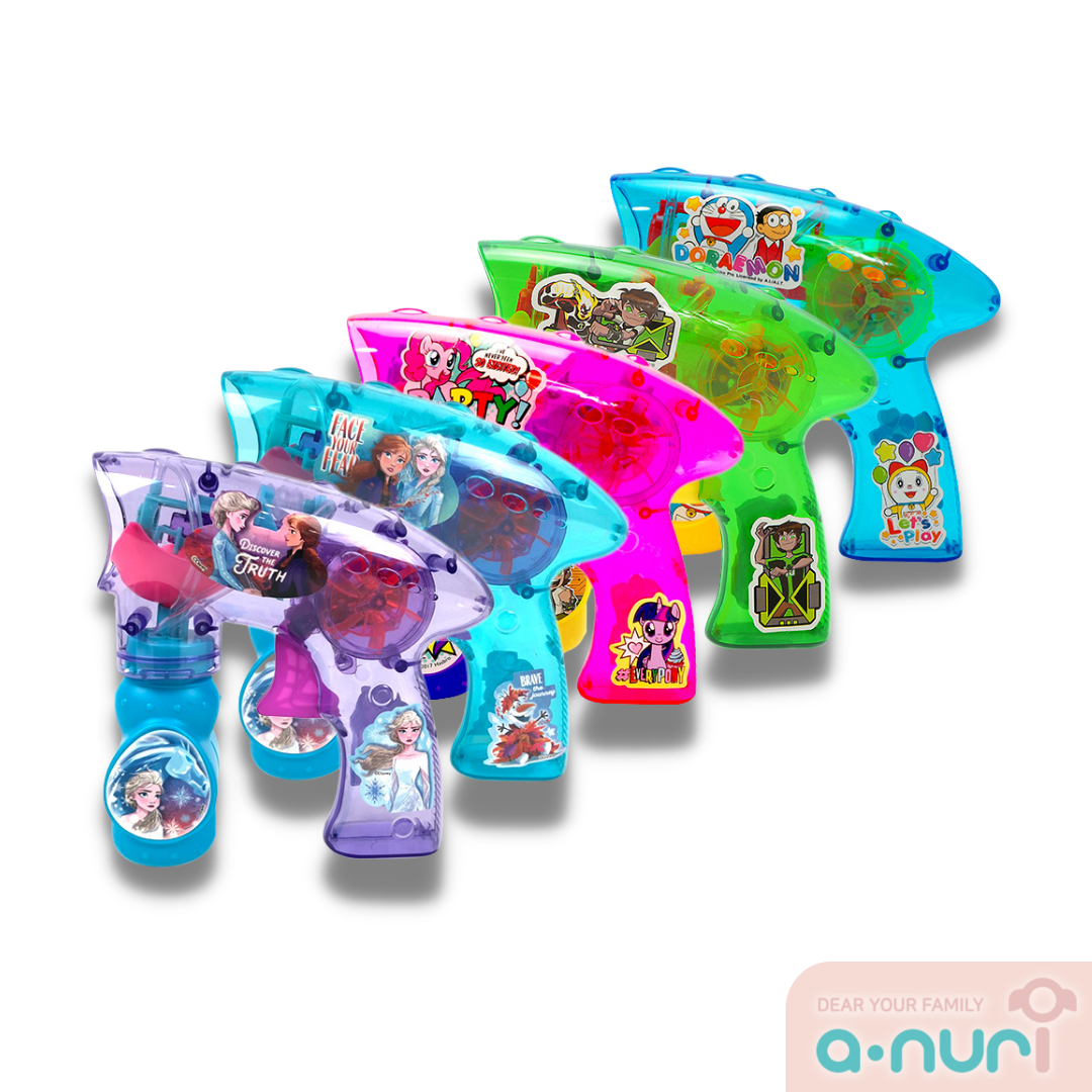 Doraemon ลิขสิทธิ์แท้ โดราเอม่อน ปืนเป่าฟองใส (ไม่ต้องใส่ถ่าน) Bubble Gun มีไฟ โดราเอมอน โพนี่ เบนเทน โฟรเซ่น Ben10 Doraemon Forzen ราคา 99 บาท*ส่งฟรี