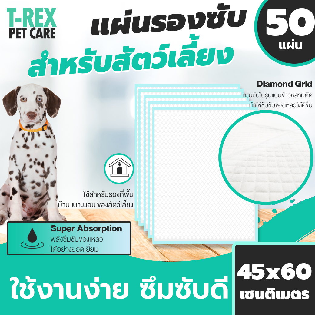 แผ่นรองซับสุนัข และ  สัตว์เลี้ยง แผ่นซับปัสสาวะ ฉี่ สุนัข Pet Urine Pad ดูดซับของเหลว ปัสสาวะ ได้ดี สามารถเลือกได้ 2 ขนาด