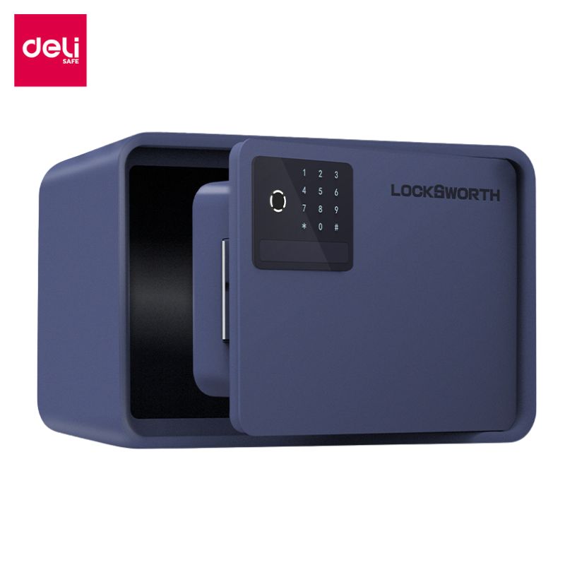 Deli Fireproof Safe, Small Safe Electronic Safe, Hotel Safe, Safe, Anti-Rust Paint, Strong Protection System, 2-Layer Lock, Strong and Durable, Fingerprint Scanner. 1 Year Product Warranty Safe Box - ยี่ห้อ deli ราคา 1,699 บาท*ส่งฟรี