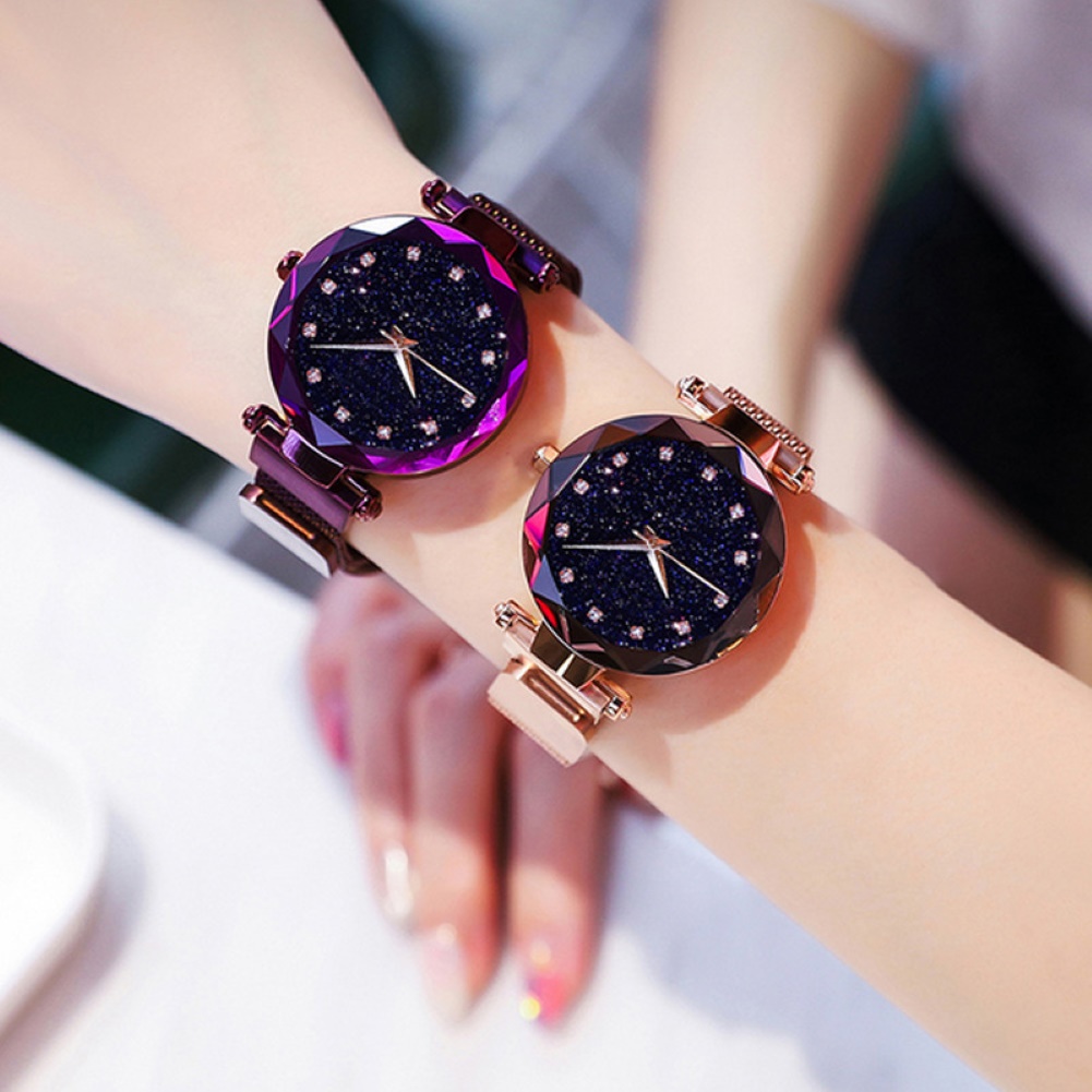 รายละเอียดเพิ่มเติมเกี่ยวกับ Fashion Watch ถูกมาก นาฬิกาสไตล์เกาหลี นาฬิกา ผู้หญิง สวย แฟชั่นผู้หญิง สีน้ำตาล ทอง ดำ ม่วง น้ำเงิน แดง หน้าปัด ดาว จักรวาล กาแล็กซี่