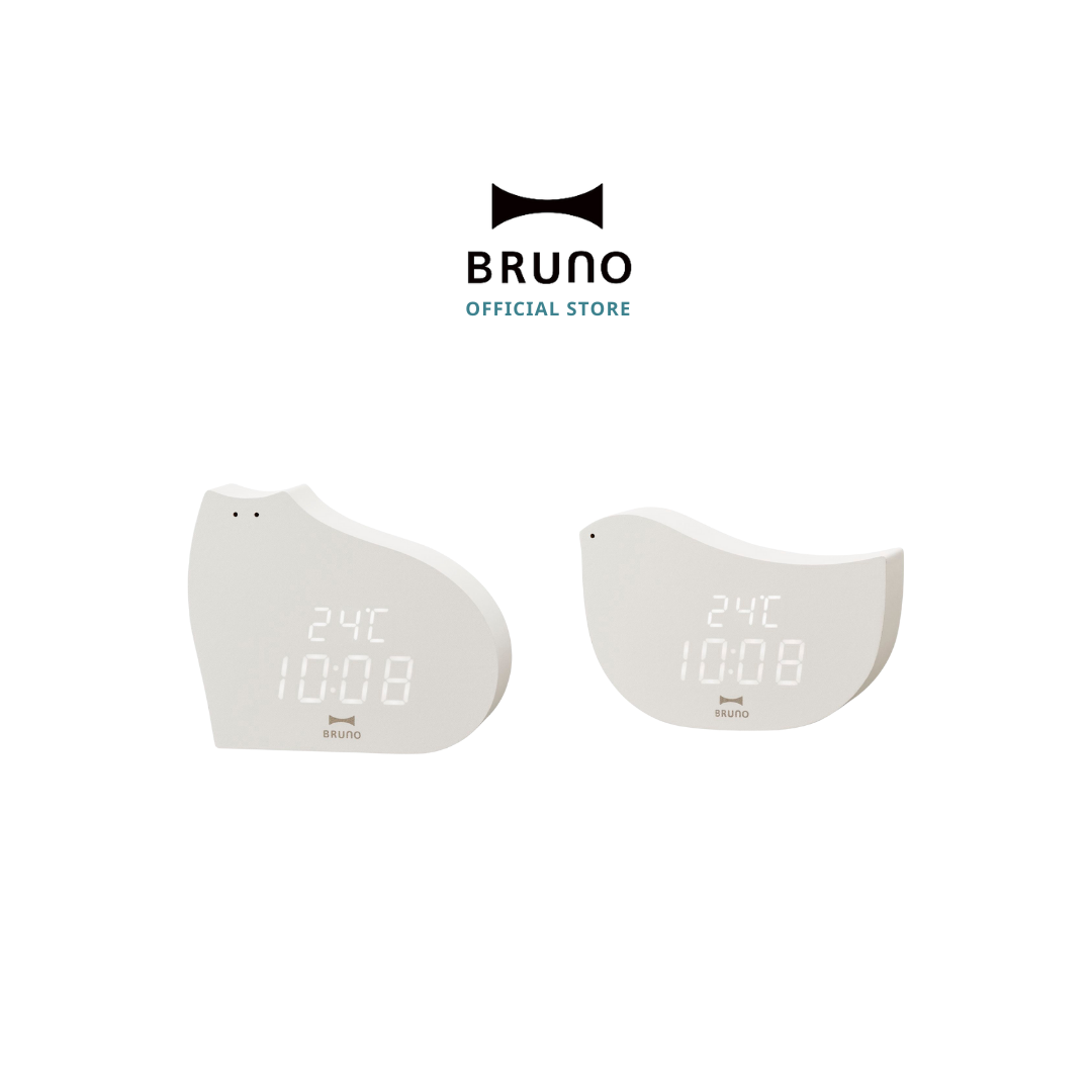 BRUNO Motif Clock BCA033 นาฬิการูปทรงสัตว์ มีฟังก์ชันปลุกในตัว แสดงวัน เวลา อุณหภูมิ ดีไซน์น่ารัก นาฬิกาแมว ราคา 1,485 บาท*ส่งฟรี