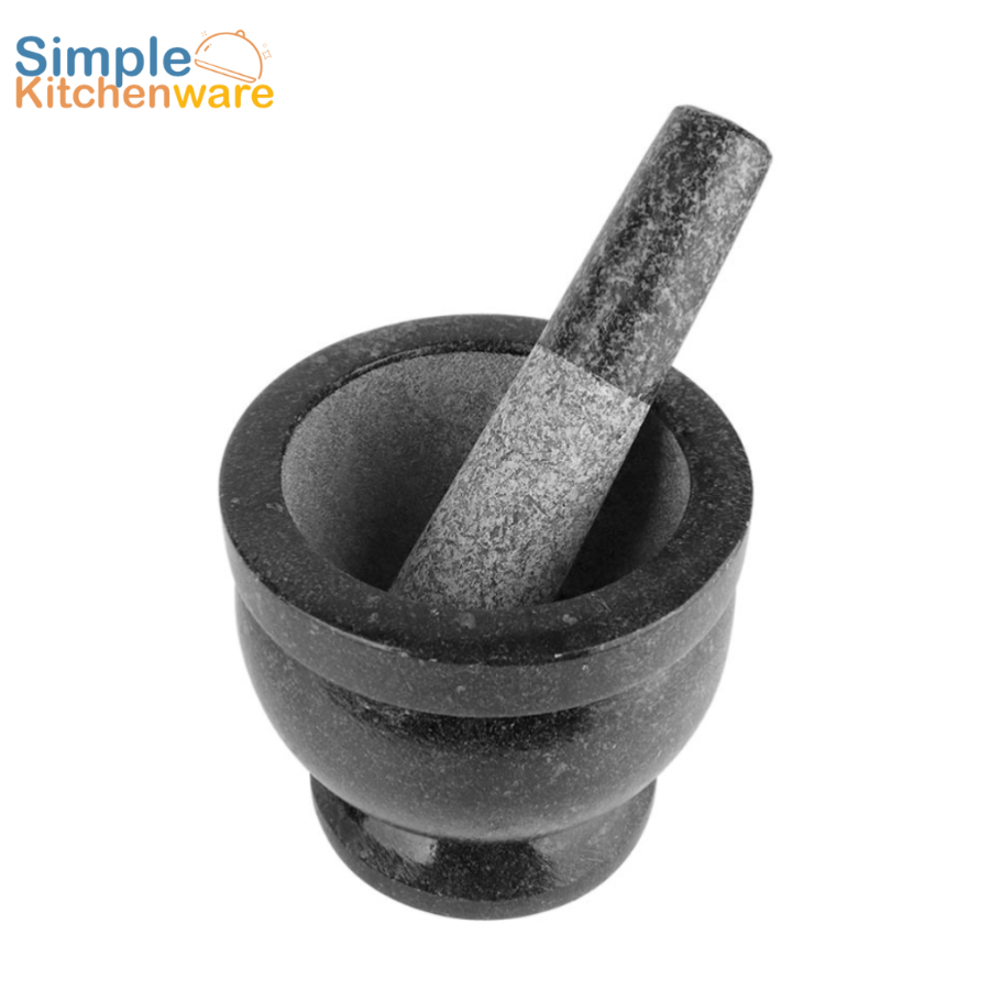 ครกหิน ครกหินแกรนิต ครกหินเเท้พร้อมสากแกรนิต ครกหินทรงลึก ผิวเคลือบมันเงา ทำความสะอาดง่าย ใช้งานได้หลากหลาย Simple Kitchenware ราคา 479 บาท*ส่งฟรี