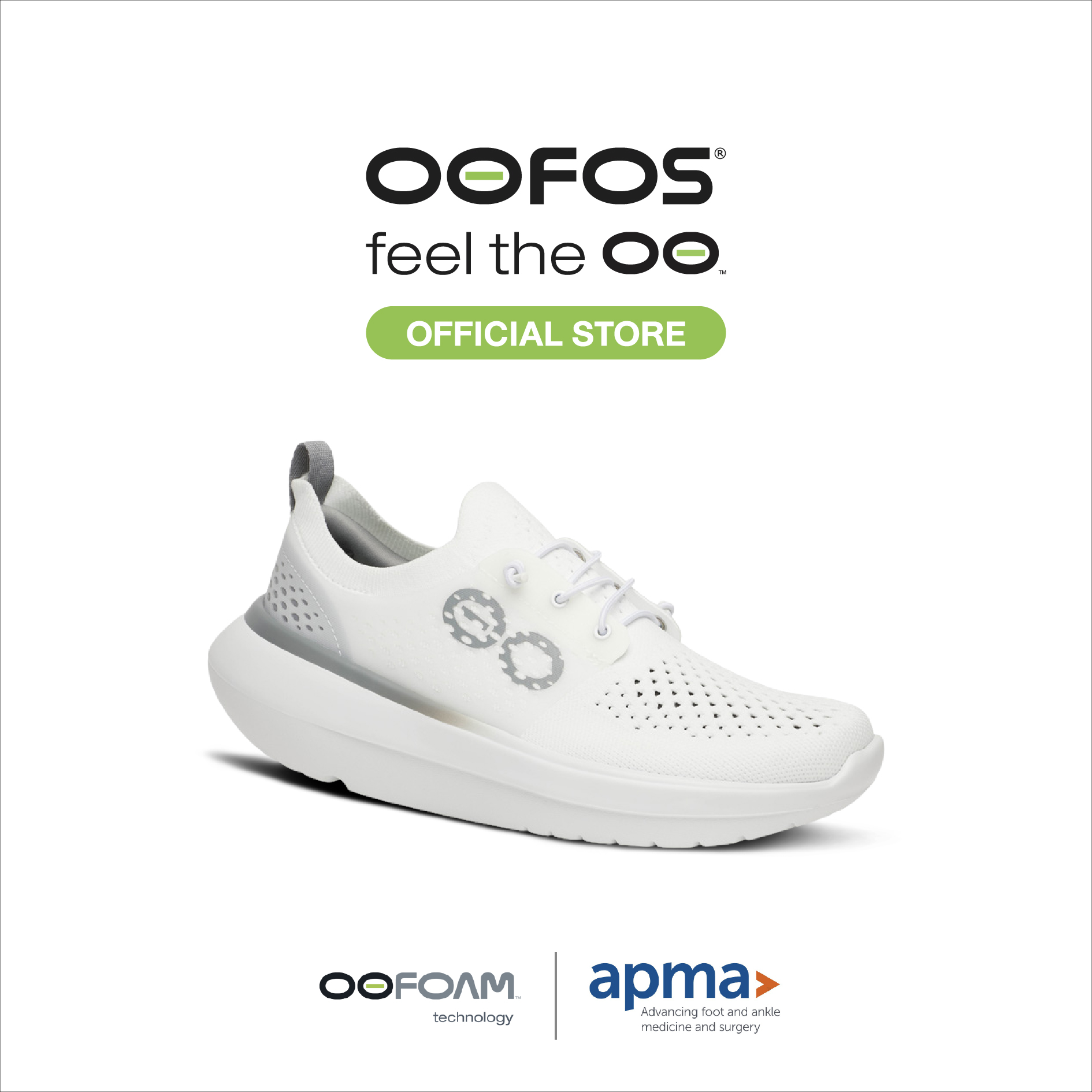 Oofos Women Oomy Stride X1 White Rehabilitation Shoes ราคา 7,090 บาท*ส่งฟรี