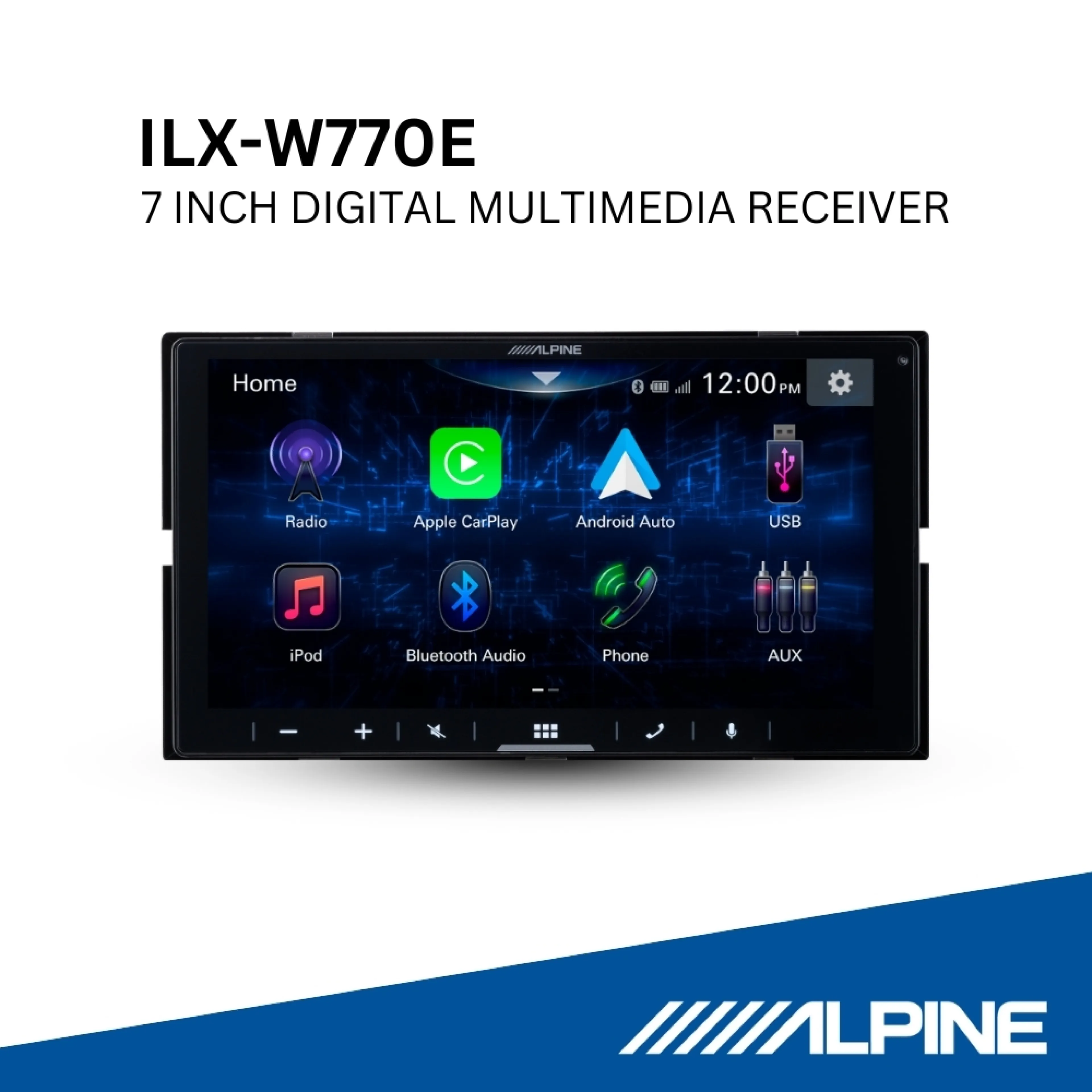 The Newest Alpine! Car Screen Ilx-W770E (Yu06197A01) 7-Inch 2Din Screen Supports Wireless Apple Carplay / Android Auto. the Perfection of Audio Technology and Comfort in Your Car.