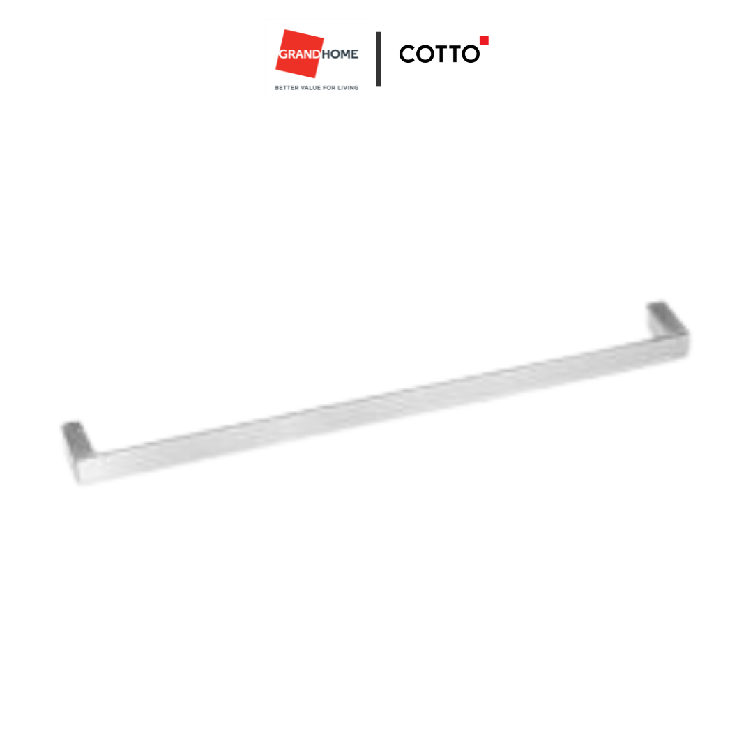 ราวแขวนผ้า ราวแขวนผ้าขนหนู ราวแขวนผ้าเช็ดตัว ราวตากผ้า ในห้องน้ำ COTTO รุ่น EDGE CT0275(HM) ยาว 60ซม. สีโครเมียม ราคา 1,220 บาท*ส่งฟรี