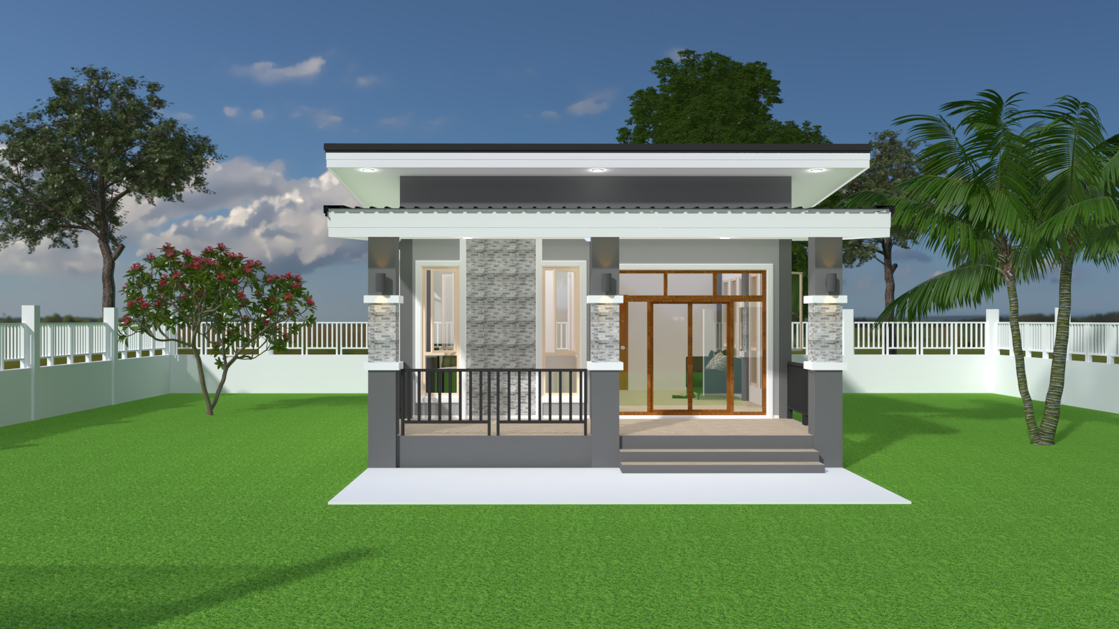 แบบบ้านชั้นเดียว �klzzwxh:0040�สำเร็จรูป�klzzwxh:0041� 2 ห้องนอน 1 ห้องน้ำ  Lazada�klzzwxh:0042�co�klzzwxh:0043�th