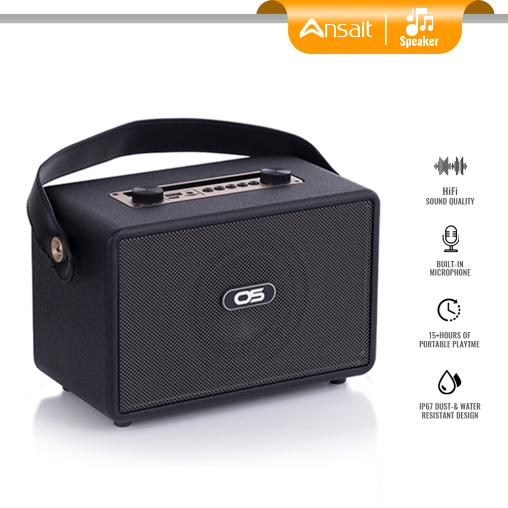 【รับประกัน 1 ปี】OS ลำโพงบลูทูธ รุ่น M300 พร้อมสายหิ้ว ปรับเบสได้ เสียงแน่น 20W ของแท้100%