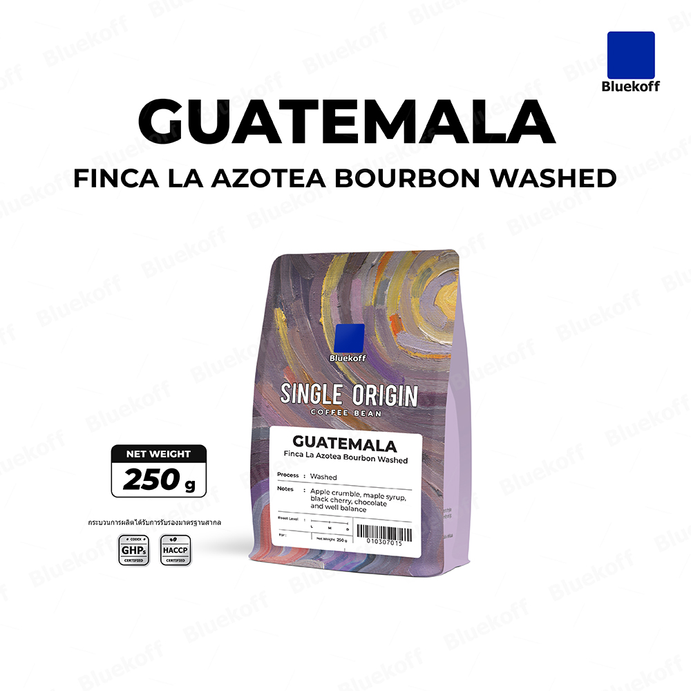 Bluekoff เมล็ดกาแฟ อราบิก้า 100% Guatemala Finca La Azotea Bourbon Washed ขนาด 250 กรัม ราคา 421 บาท*ส่งฟรี